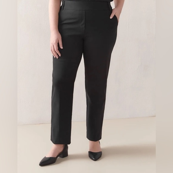 Pennington's In Every Story Black Savvy Straight-Leg Pant Size 18 Petite - Picture 1 of 12